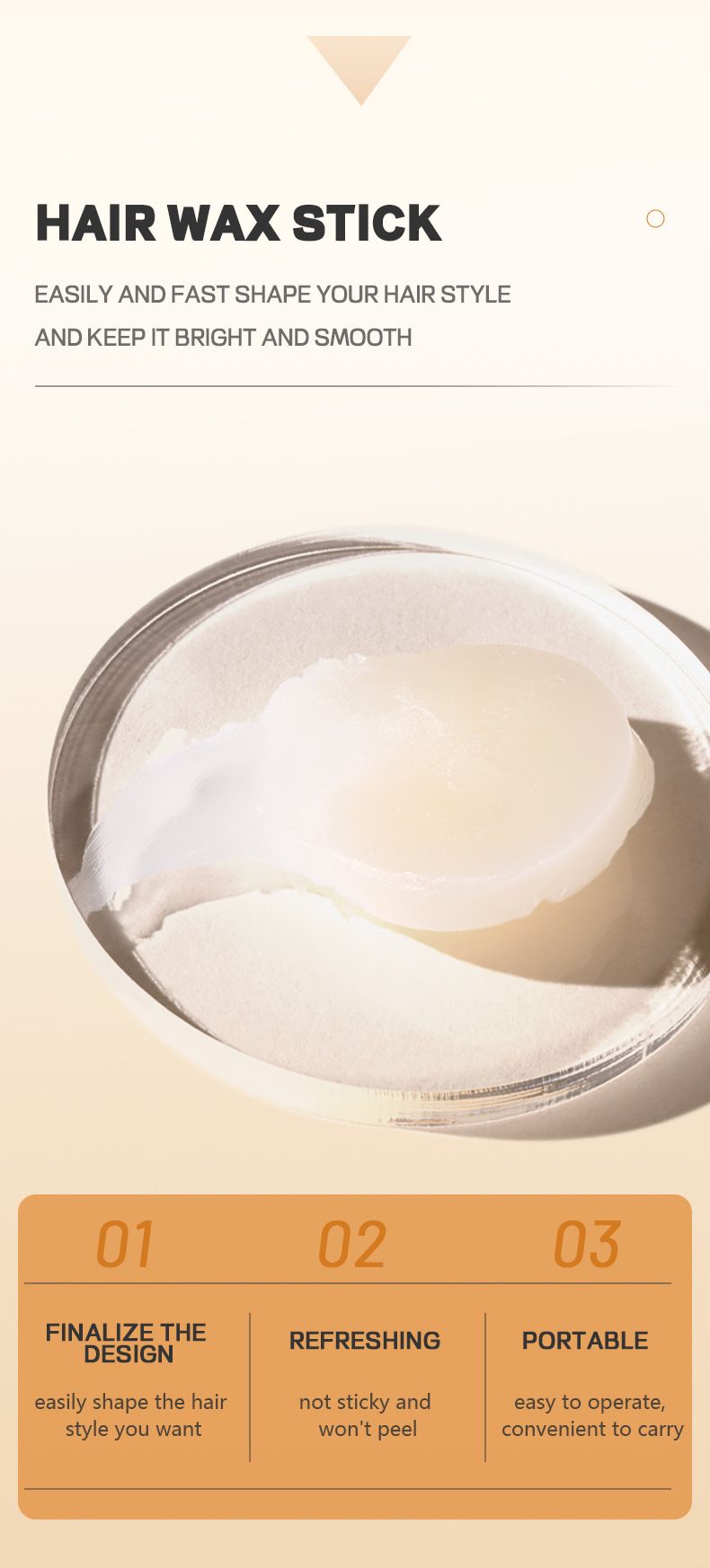FLASH MOMENT Sorting Shattered Mud Solid Paste Styling Hair Wax Stick_voghion.com