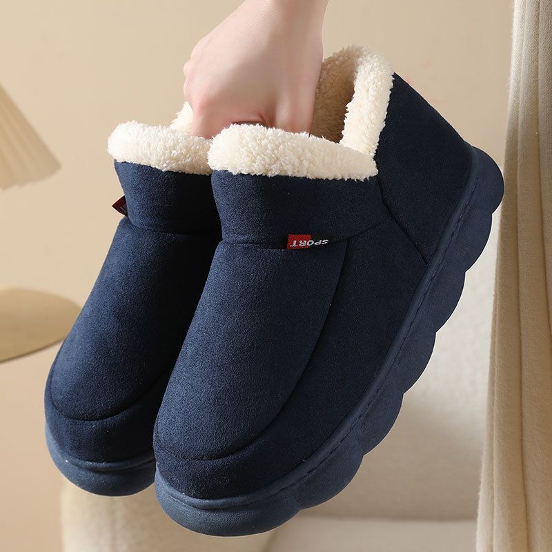 Alte Männer und Frauen im Winter, mit einem Sackabsatz und samtiger Innenwärme, Wildlederschuhe mit dicker Sohle aus Baumwolle für ältere Menschen_voghion.com