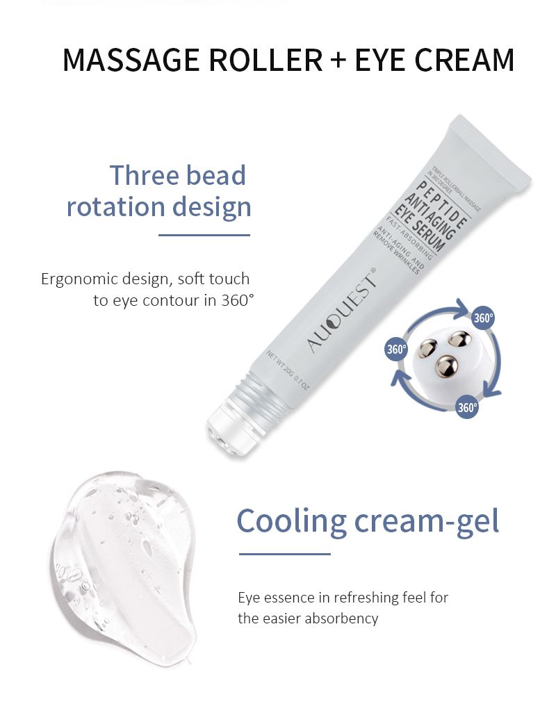 Cremă de ochi cu peptide, cearcăne, îndepărtarea pungilor de sub ochi, ser hidratant, ridicare a pielii ochilor, îngrijire cosmetică pentru frumusețe_voghion.com