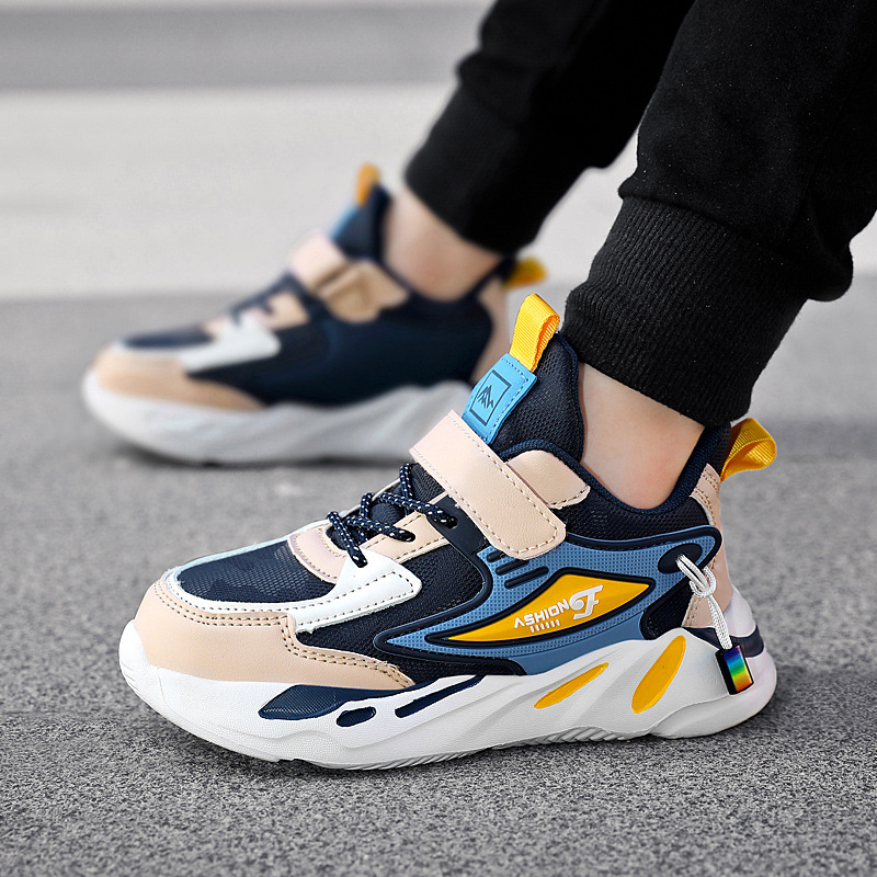 1879 Modello Autunno Inverno Bambini Grandi Sneakers in Pelle per Bambini Primavera Mesh Traspirante Scarpe da Corsa per Ragazzi_voghion.com