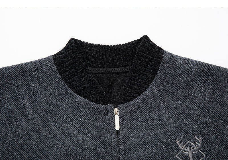 Giacca invernale da uomo in pile con fodera in sherpa e collo in pelliccia sintetica, capospalla caldo ed elegante per abbigliamento casual (nero, cachi, grigio, verde scuro)_voghion.com