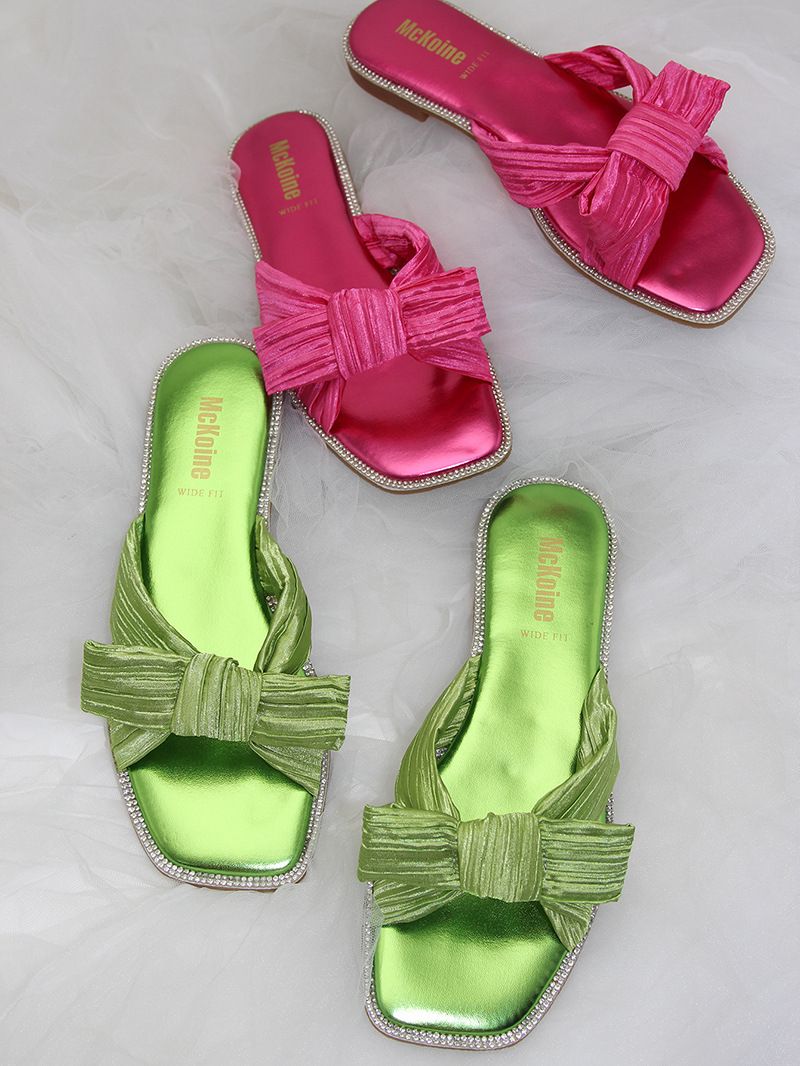 Sandales plates de plage à bordure diamantée, nouvelle tendance_voghion.com