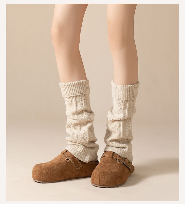 Calcetines de terciopelo ártico para mujer, ideales para otoño e invierno. Calcetines gruesos y cálidos de felpa, estilo retro Y2K, con mangas elásticas hasta la pantorrilla._voghion.com