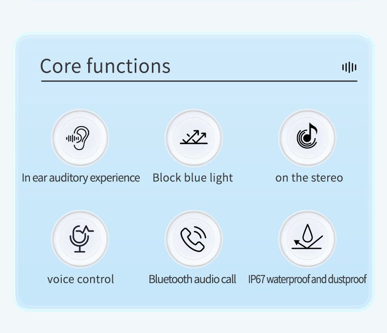 Älylasit Uudet älykkäät Bluetooth-lasit Kuulokkeet Likinäkölasit Musiikin kuunteluun ja puheluiden soittamiseen Kaikki yhdessä Litteät lasit Äänilukulasit_voghion.com