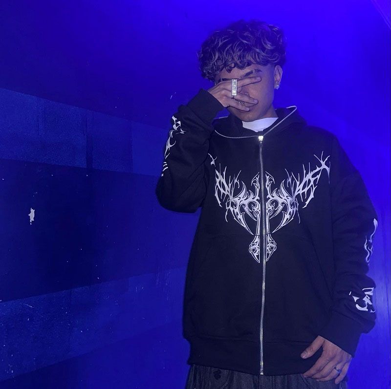 Sudadera con capucha estilo europeo y americano para otoño e invierno, nueva sudadera con capucha con estampado gótico, moda urbana, punk, deportiva, Y2k, tendencia_voghion.com