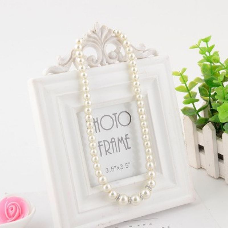 Boeket Nieuwe Bruidstrui Halsketting Kit Diamanten bezaaide Parelketting Oornagel Armband Set_voghion.com