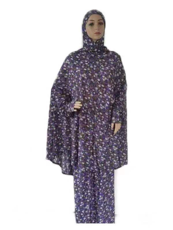 ChicShe Cross-Border Exclusive Fashion New Plus Size Printed Fabric Women's Long Robe Floral Set Ethnic Style Dress Wholesale_voghion.com