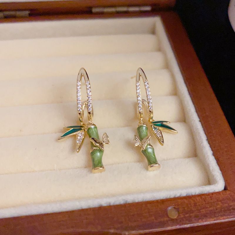 S Silver Needle Nuovo Stile Cinese Elegante Design di Moda Zircone Nodo di Bambù Unico Leggero Lusso Versatile Alta qualità_voghion.com