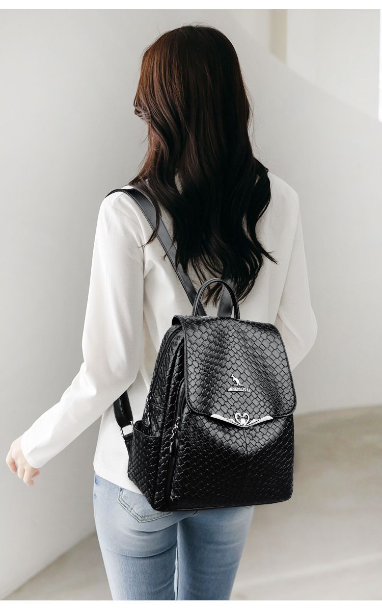 Axelväska Dam Ny Mode Lyxig Resryggsäck Stor Kapacitet Enkel Och Mångsidig Mjuk Läder Student Bokväska Trendig_voghion.com