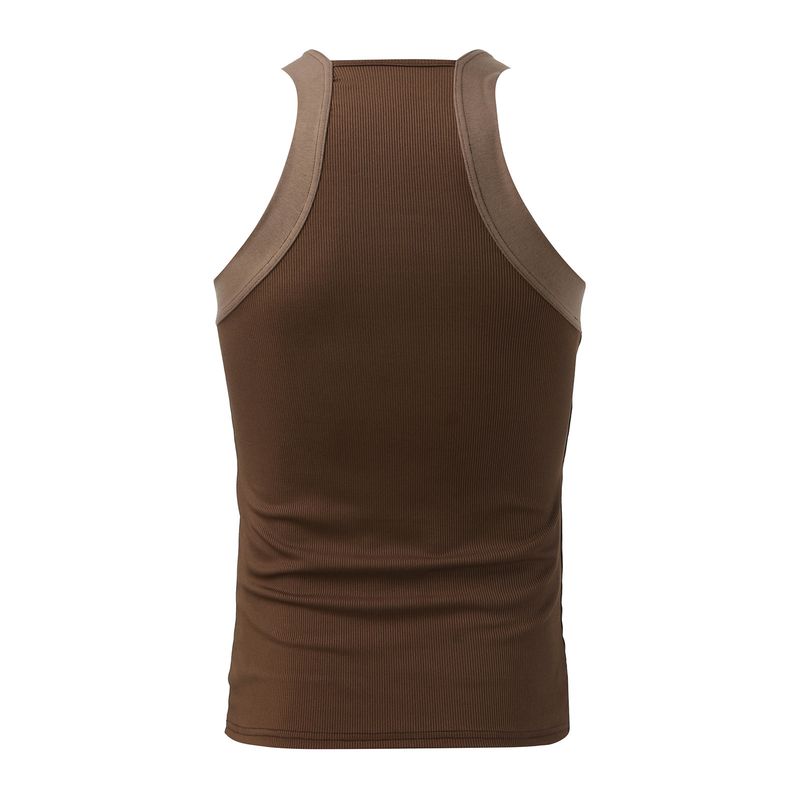 Herrenbekleidung, einfarbig, modisch, ärmellos, Shapewear für Männer, sexy, enge Weste_voghion.com