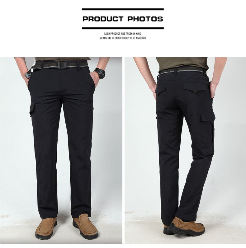 YGTOF Summer Casual Lightweight Army Military Long Trousers Male Waterproof Quick Dry Cargo Camping Overalls Tactical Pants Breathable_voghion.com
