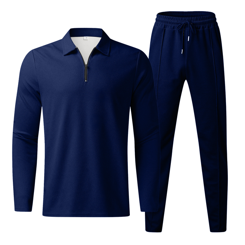 2024 Vierseitig elastischer Stoff, sportlich, atmungsaktiv und cool, lässiges Pyjama-Set für Herren_voghion.com