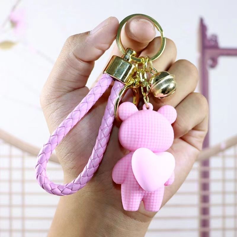 Peluche a forma di orso da abbracciare, per bambine, ciondolo carino con squisita celebrità di Internet, decorazione per zaino, portachiavi per auto_voghion.com