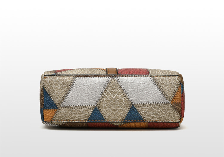 Geantă de telefon mobil crossbody cu un singur umăr, cu fermoar dublu, cu potrivire de culori, 2024, versatilă, stil național, tendință la modă_voghion.com