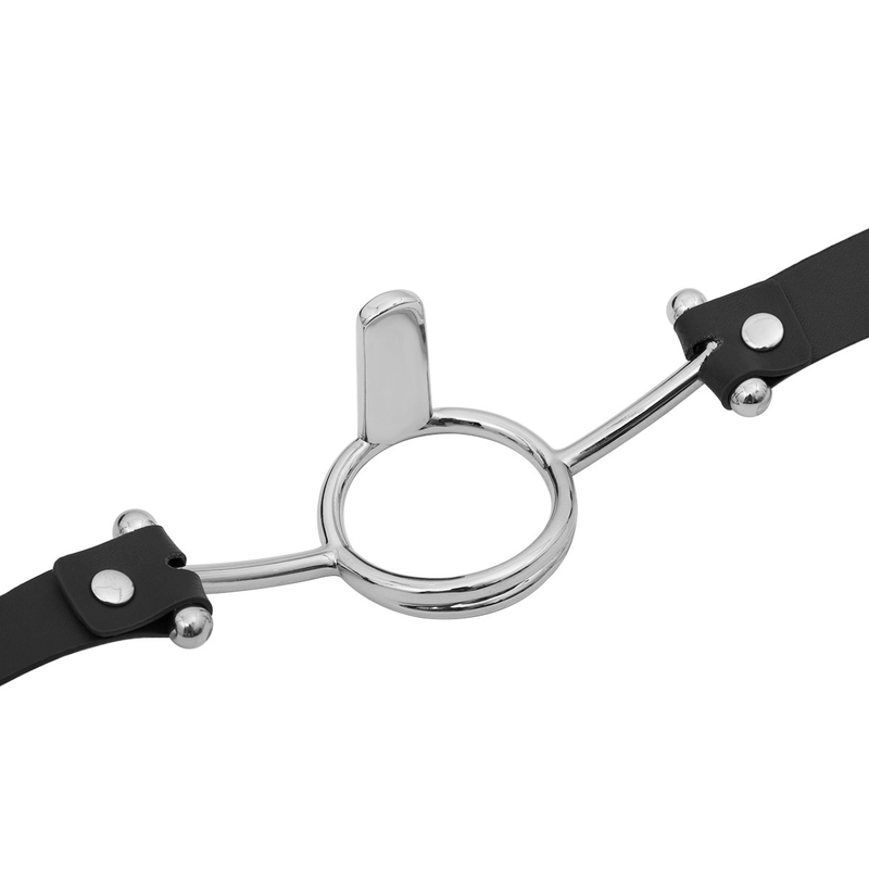 Mouth Leather Open Oral Gag Harness Ball Bite Metal Fetish Bondage Restraint Gold Rose Sier Sex Toy Slave_voghion.com