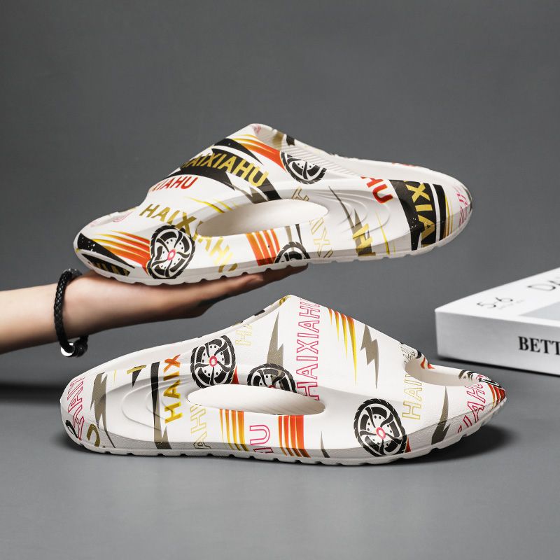 Slippers Men 2024 Four Seasons New EVA Flip-flops Thick Soles Step On Shit Feeling Sandals_voghion.com