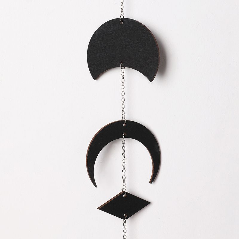 Internet beroemdheid houtsnippers auto interieur muur decoratie hanger sieraden mode Nordic eenvoudige ster halve maan hanger thuis groothandel_voghion.com