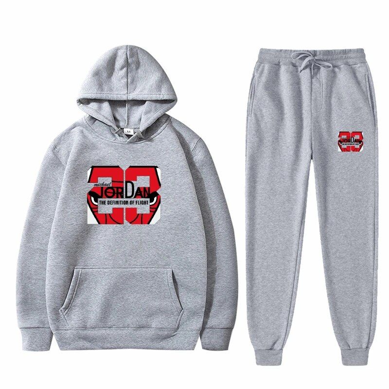 2023 moški dvodelni komplet hlač z navojno modno majico s potiskom za šport in prosti čas._voghion.com