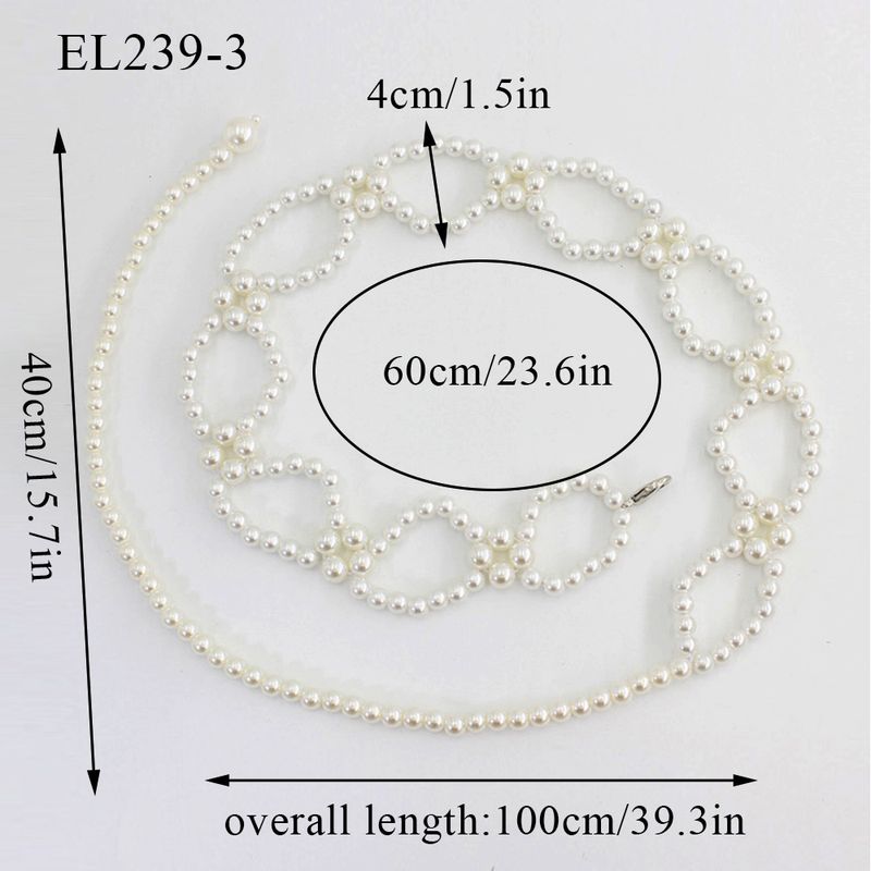 HEIßE Neue Elegante Frauen Perle Gürtel Weibliche Mädchen Strap Dünne Dünne Kleid Lange Taillenbänder Riemen Taille Ketten_voghion.com