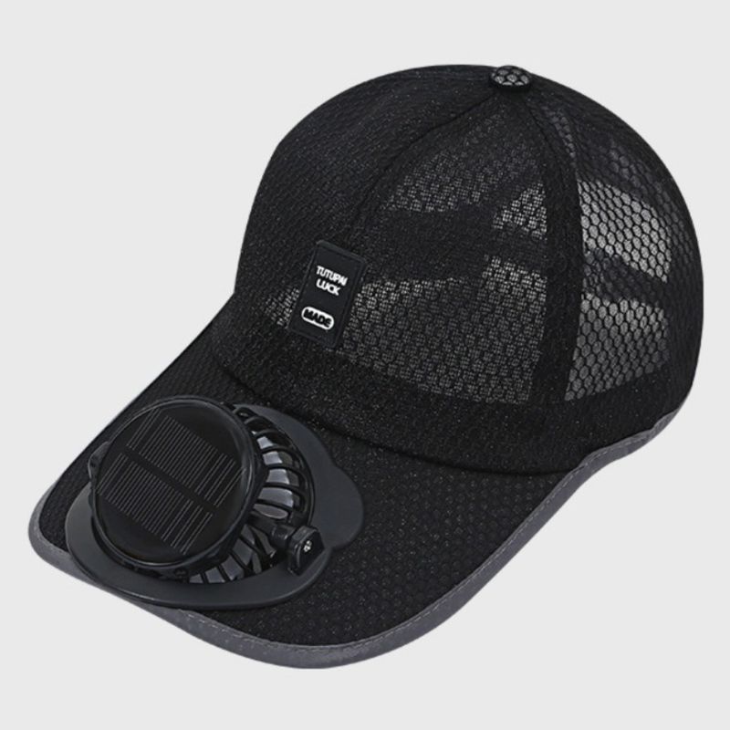 Casquette de baseball avec chargeur USB, respirante, protection solaire, ventilateur solaire, chapeau d'été_voghion.com