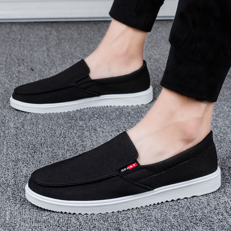 Summer New Casual Board Breathable, Lightweight, Versatile Men's Canvas Old Beijing Cloth Shoes, Size 45 Shoes_voghion.com