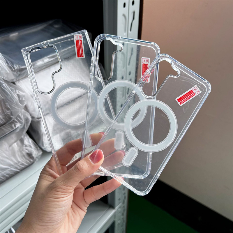 Custodia magnetica per Samsung Galaxy S23 S22 Plus Ultra Crystal Clear protettiva compatibile con retro rigido antiurto_voghion.com