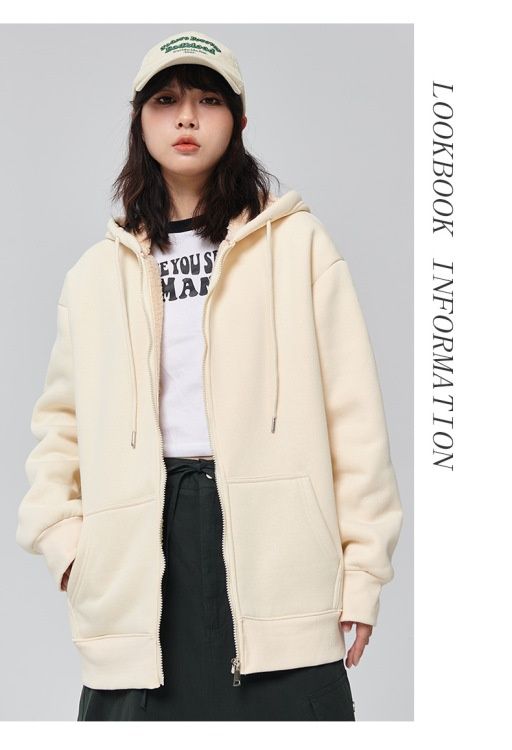 Nuovo cardigan con cappuccio per donna 2024 nuovi stili autunno inverno con aggiunta di peluche e lana di agnello ispessita calda top 12_voghion.com