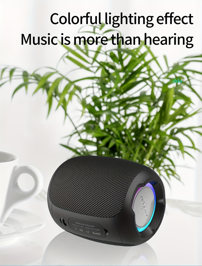 ZEALOT S53 10W Wireless Speakers, Outdoor Portable Subwoofer Speaker, Wireless Speaker, Dual Pairing, 4400mAh Battery, 24 Hours Playtime Loud Stereo,_voghion.com