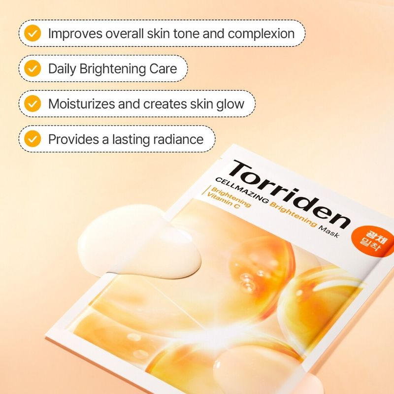 Nuova maschera illuminante alla vitamina C Cellmazing di Torriden_voghion.com
