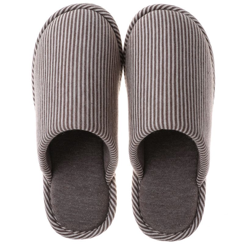 Scarpe da casa in stile giapponese, in cotone, per coppie, per stare al caldo in casa, con tacchi alti primaverili e autunnali, antiscivolo in EVA_voghion.com
