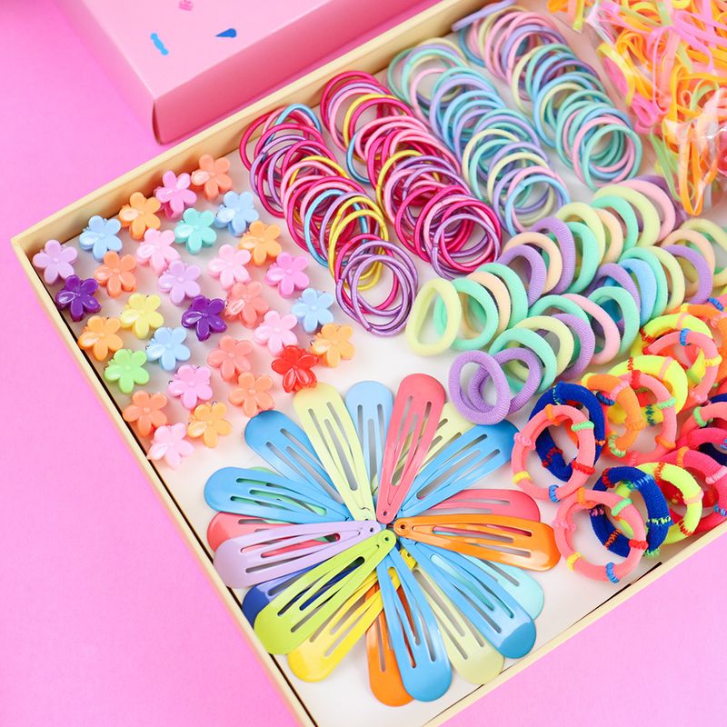 Accessoires pour enfants Épingle à cheveux Ensemble de combinaison d'épingles à cheveux Coffret cadeau Anneau pour cheveux de bébé Pince latérale pour fille_voghion.com