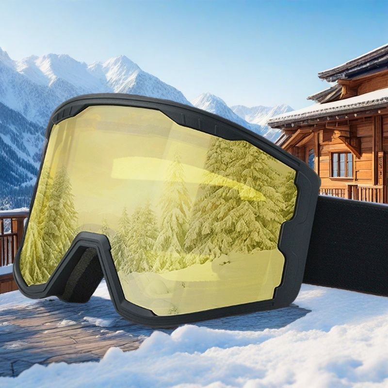 Outdoor Sports Double Layer Anti-fog Ski Equipment Glasses Windproof Riding Climbing Goggles_voghion.com