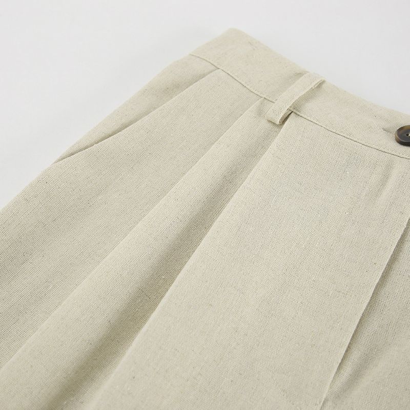 Women's Clothing casual suit cotton and linen pure color loose sexy sleeveless vest versatile trousers _voghion.com