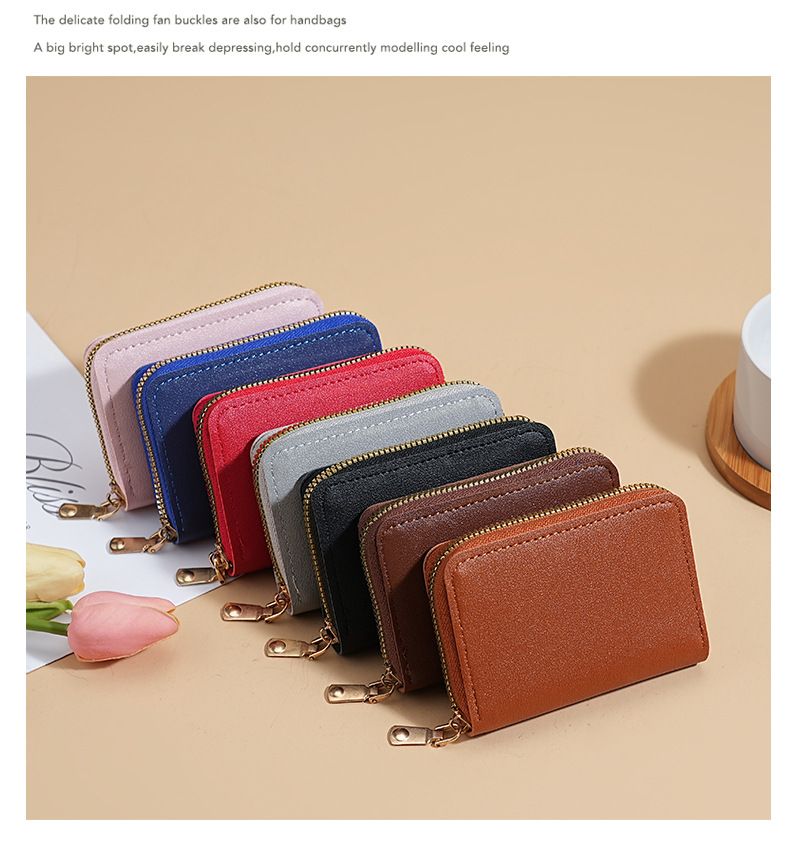 Solid Color Organ Card Bag, Female Small And Exquisite Card Bag, Male Multi-card Position, Large-capacity Card Sleeve, Card Bag._voghion.com