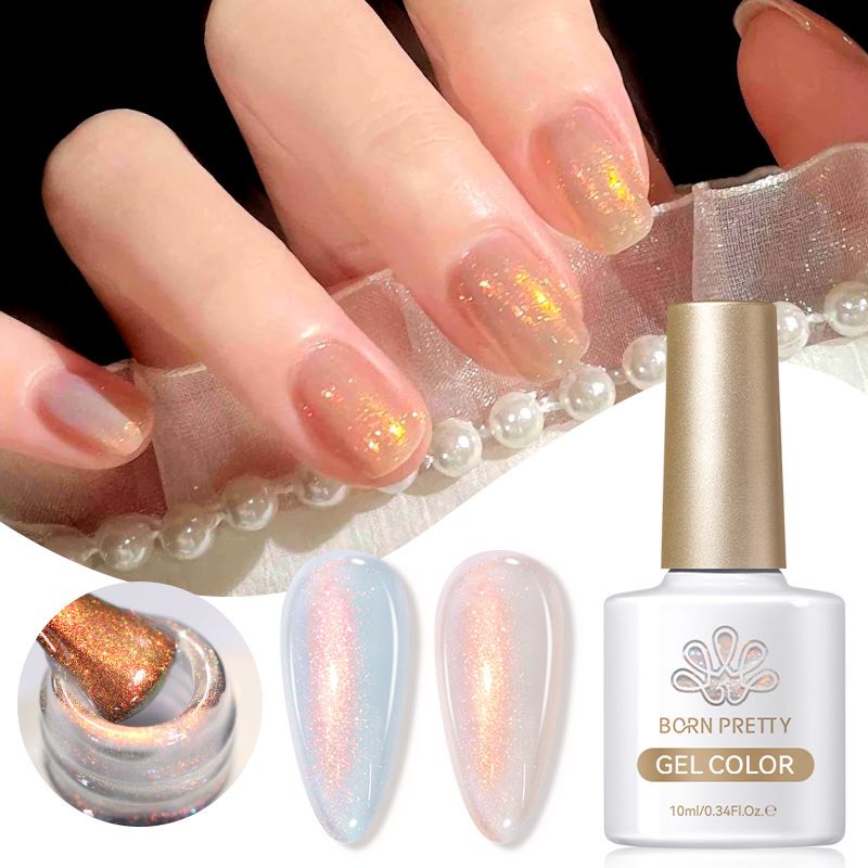 Nail Glue New Cat's Eye Glue Guava Two Color Cat's Eye Nordic Aurora Cat's Eye Ice Transparent Glass Bead Cat's Eye_voghion.com
