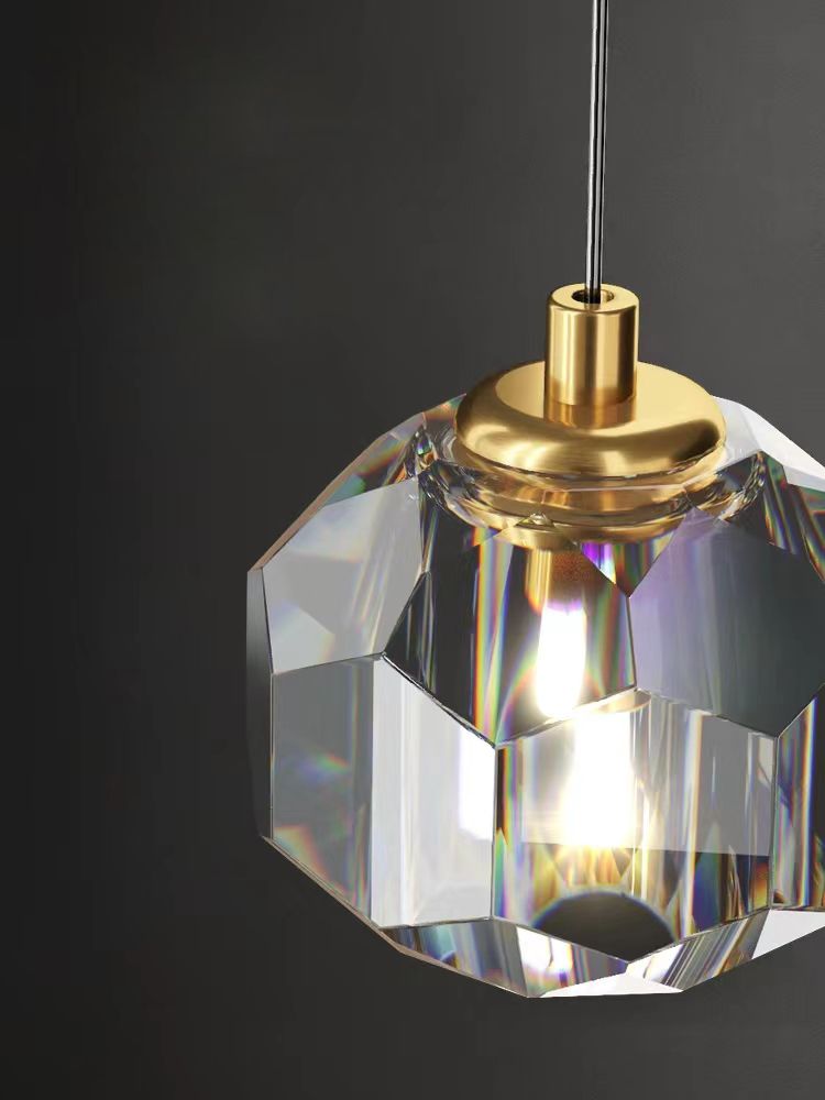Modern Simple Crystal Pendant Light Bedroom Bedside Hanging Lamp Nordic Minimalist Long Line Living Room Home Decor_voghion.com