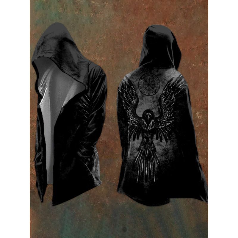 Abstract Universe Spring And Autumn Digital Print Loose Hooded Sweatshirt Men's Cardigan Jacket_voghion.com