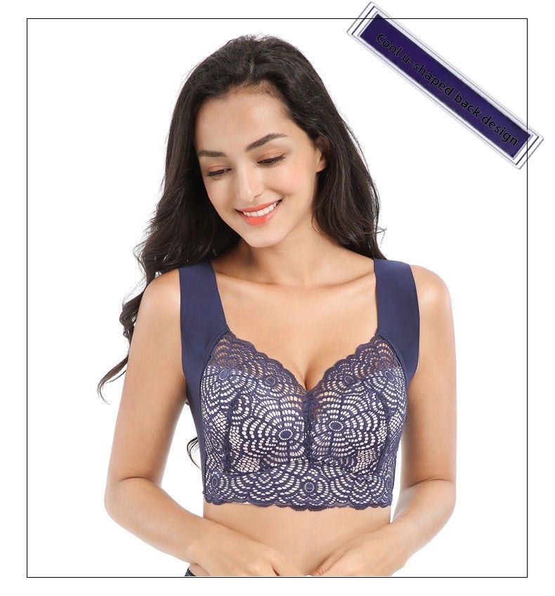 Large Size And Comfortable Choice: Lace Underwire Bra, Vest Style To Assist In Sports And Sleep--52/120D_voghion.com