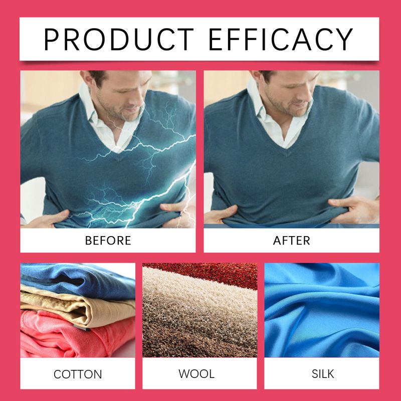 Le spray anti-rides antistatique pour vêtements est doux et confortable pour éliminer les plis des vêtements en douceur, sans électricité statique_voghion.com