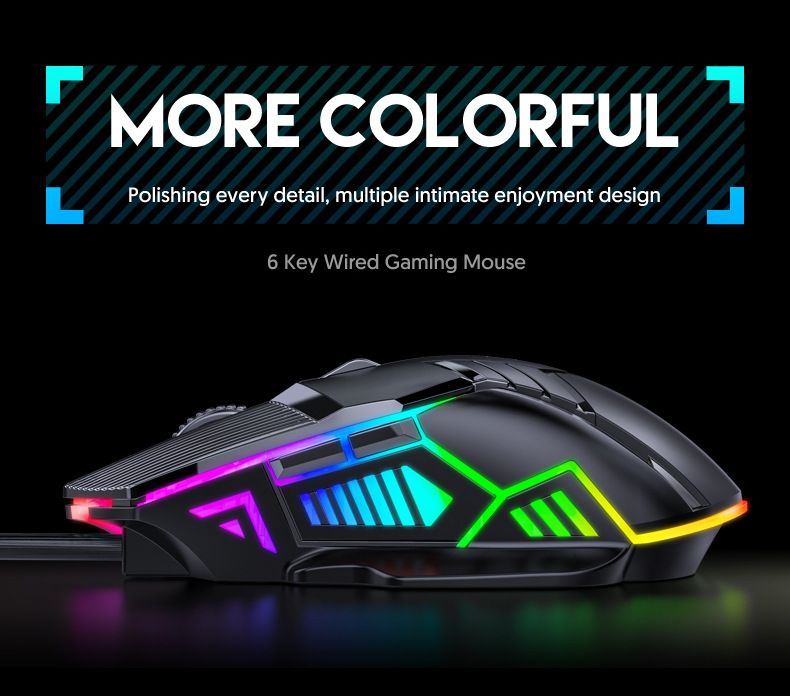 3200DPI Ergonomische Wired Gaming Maus USB Maus Gaming RGB Mause Gamer Maus 6 Taste LED Stille Mäuse Für PC Laptop Computer_voghion.com