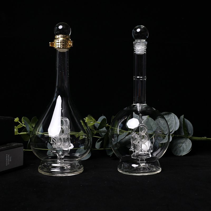 Nuova bottiglia di vino vuota, piccola e sigillata, in vetro trasparente per ammollo del ginseng, creativa e artigianale, per liquori_voghion.com