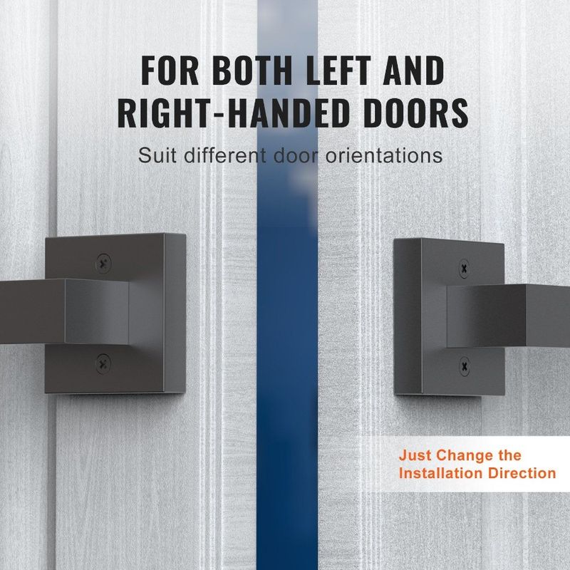 Dummy Door Right Contemporary Pull Reversible Side Lever Door PC Set Left And Lever Square Single Handle NonTurning Push 1 For_voghion.com