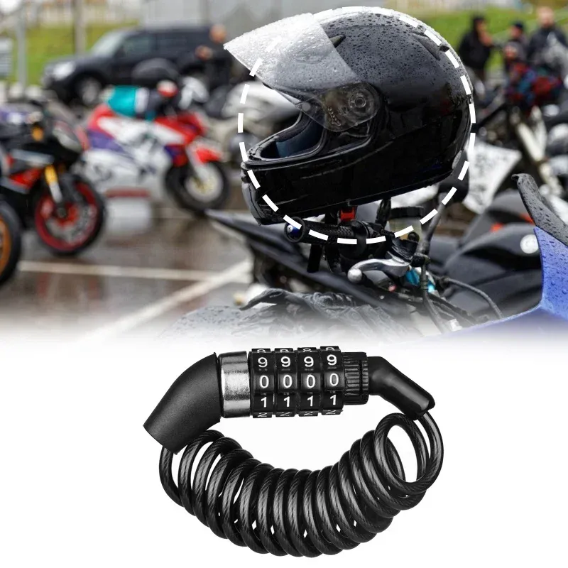 Bicycle Lock Bike Mini 4 Digit Password Lock Wire Mountain Bike Frame Durable Steel Wire Cable Helmet Locks Bicycle Acce_voghion.com