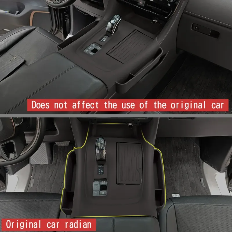 Cuscinetto in silicone per cambio marce con contenitore, impermeabile e antigraffio, per console centrale, per Toyota Alphard Serie 40 2023 2024_voghion.com