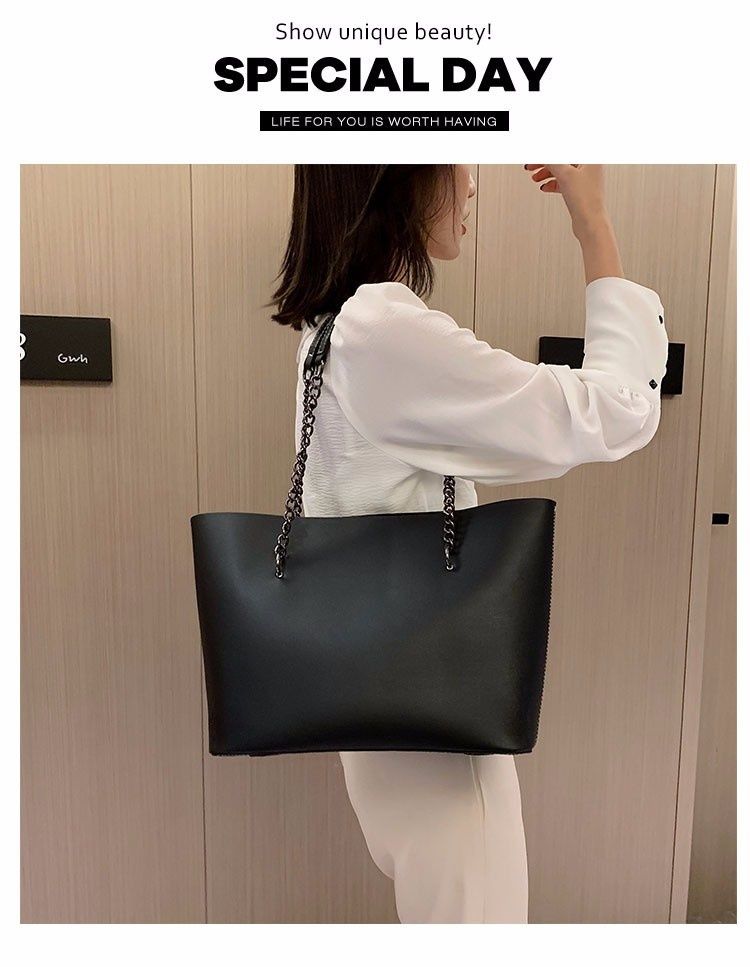 2024 Winter New Women's Bag Retro Tote Bag Simple Style Large Capacity Handheld Shoulder Bag_voghion.com