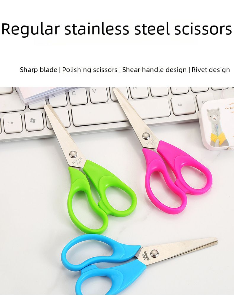 Direkte levering fra fabrik børns manuelle sikkerhedssaks studerende kunst papirskåret saks kontorstørrelse håndtag saks engros_voghion.com