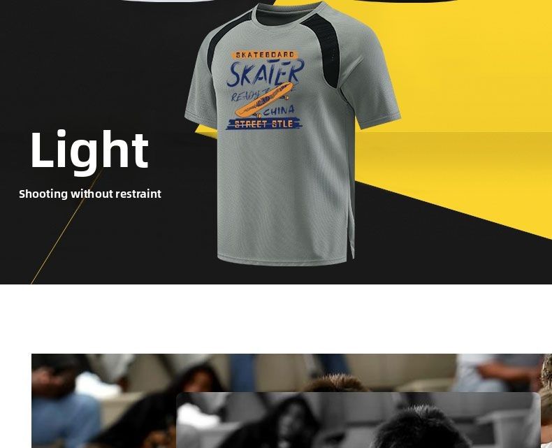 Color Block Summer American Basketball Patchwork Short Sleeve Shooting Quick-Dry Training Sports Breathable Fiery Loose_voghion.com