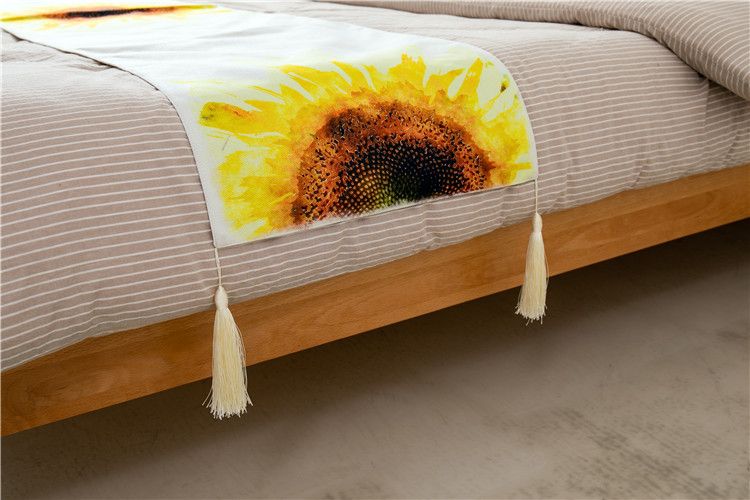 Dieci anni di attenzione della fabbrica su asciugamani da letto in cotone e lino, stampa di girasoli, bandiere da letto per hotel, ostelli e viaggi_voghion.com