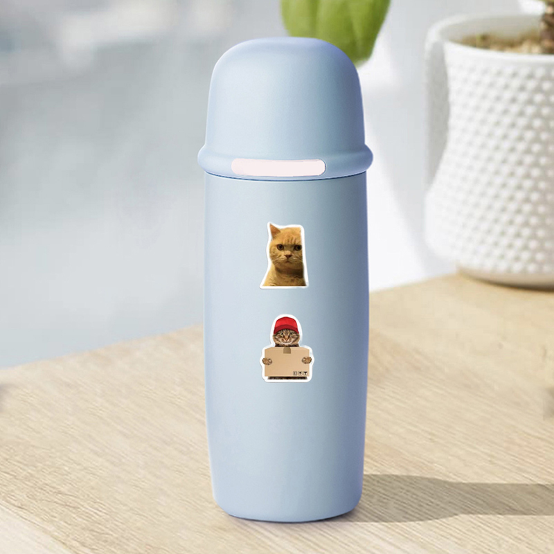 ToysMall 50 Stuks Cartoon Stickers Leuk Katje Patroon PVC Decoratie Kat Stickers Plakboek Waterfles Koffer Briefpapier Leveringen_voghion.com