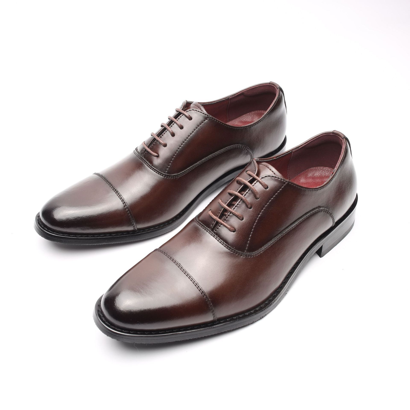 Suitable For All Seasons Business Oxford Genuine Formal Three-Joint Men's Height Increasing Leather Shoes British Style_voghion.com